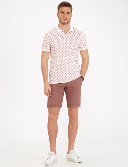 Beyaz Slim Fit Polo Yaka Tişört - 50226954007