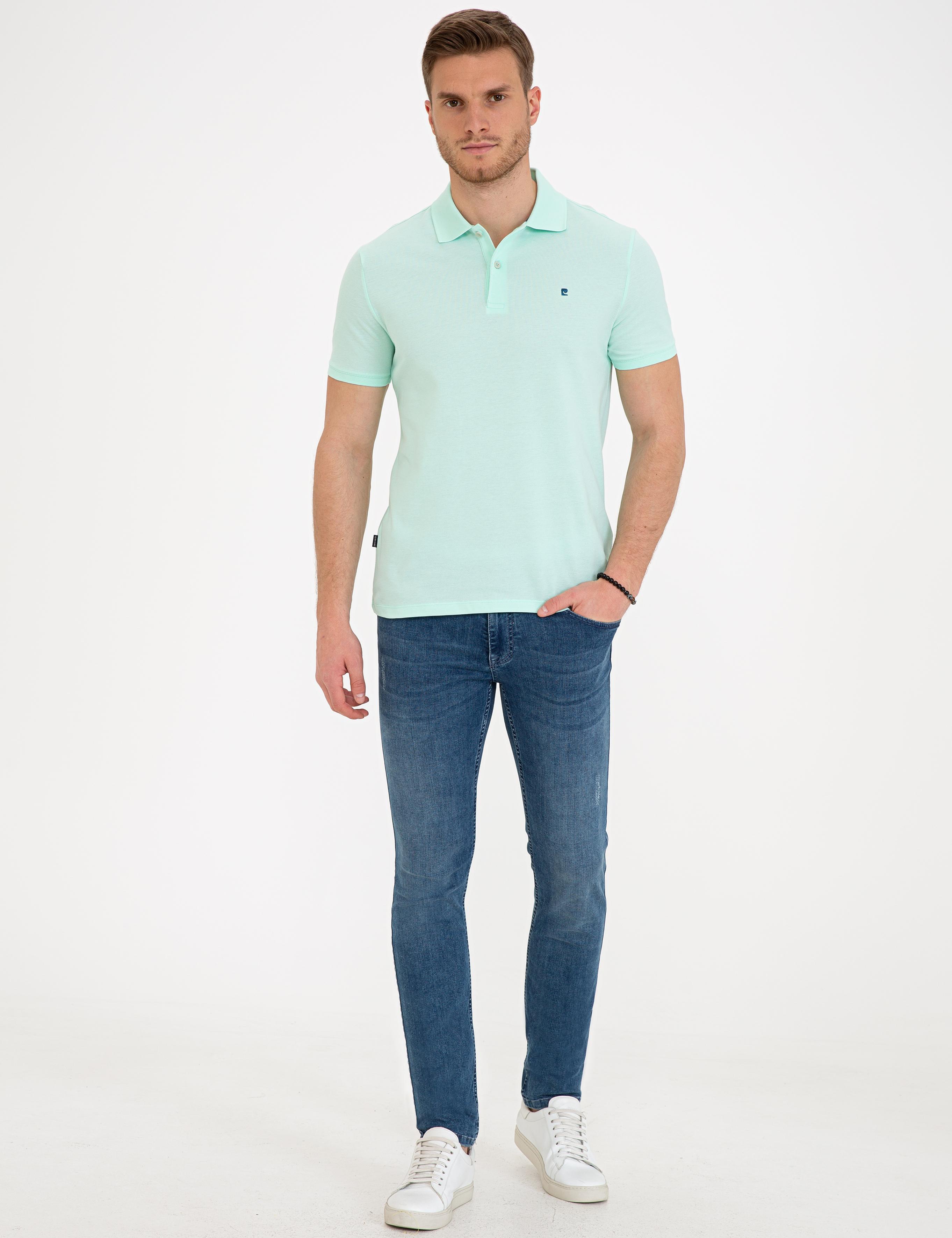 Açık Yeşil Slim Fit Basic Polo Yaka T-Shirt