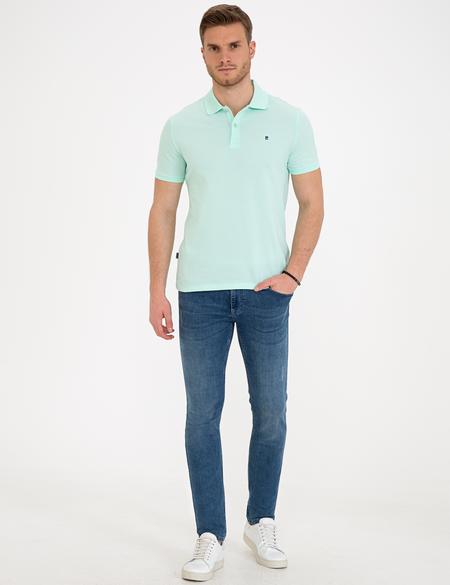 Açık Yeşil Slim Fit Basic Polo Yaka T-Shirt - 50239843171