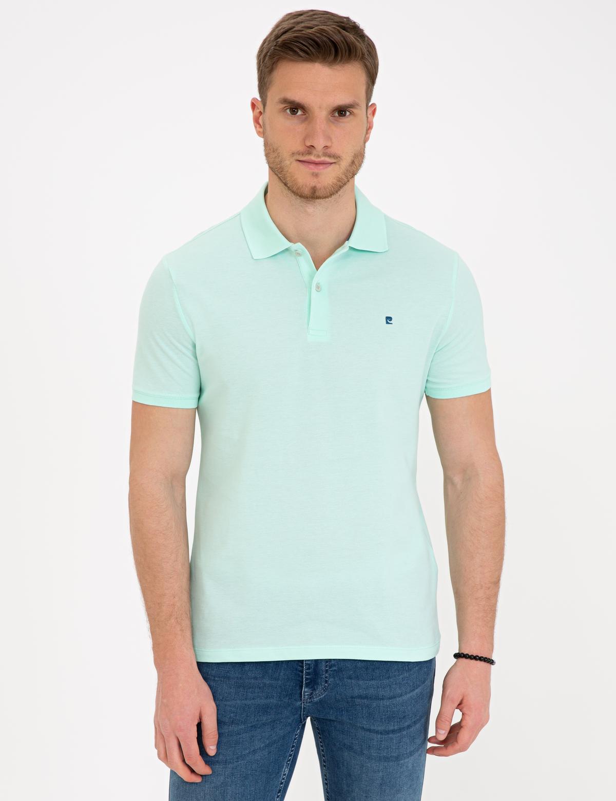 Açık Yeşil Slim Fit Basic Polo Yaka T-Shirt