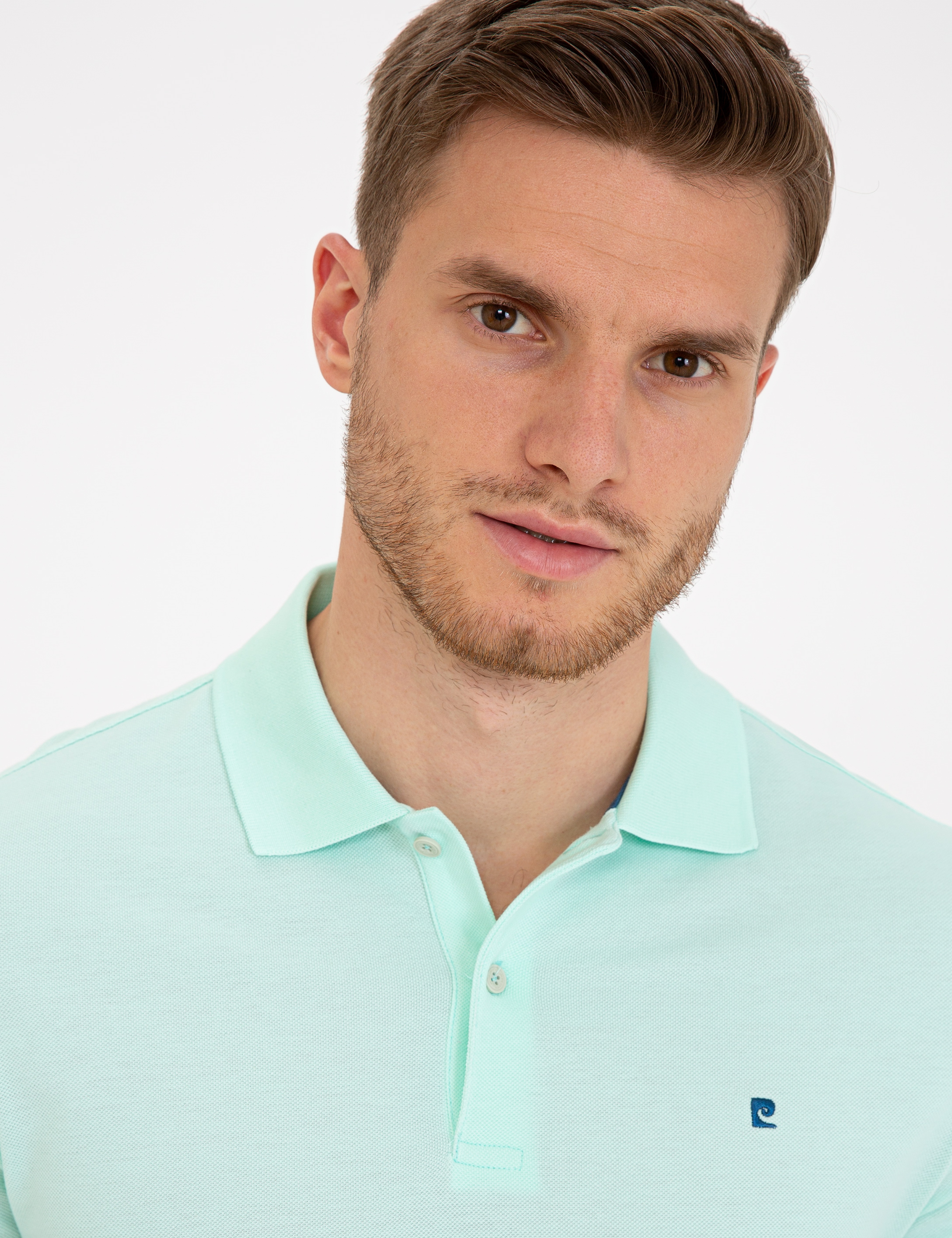 Açık Yeşil Slim Fit Basic Polo Yaka T-Shirt