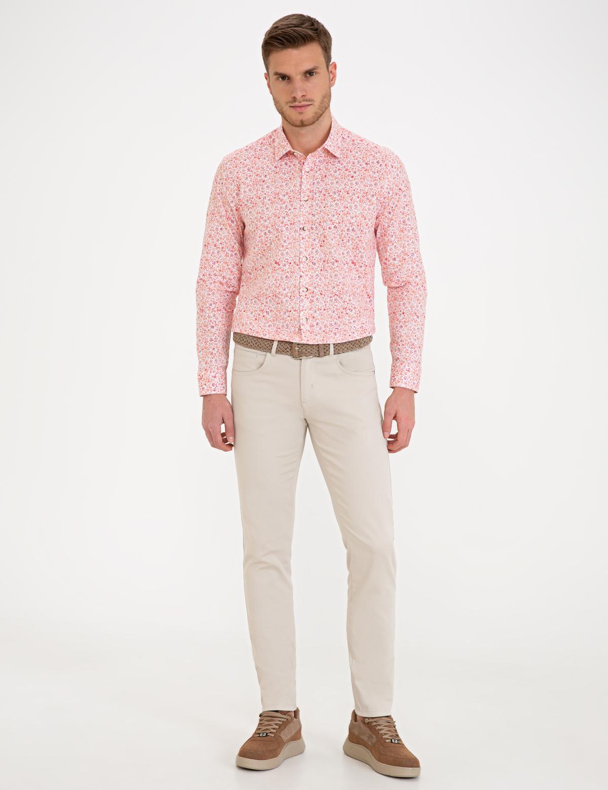 Turuncu Regular Fit Uzun Kollu Gömlek - 50233045042