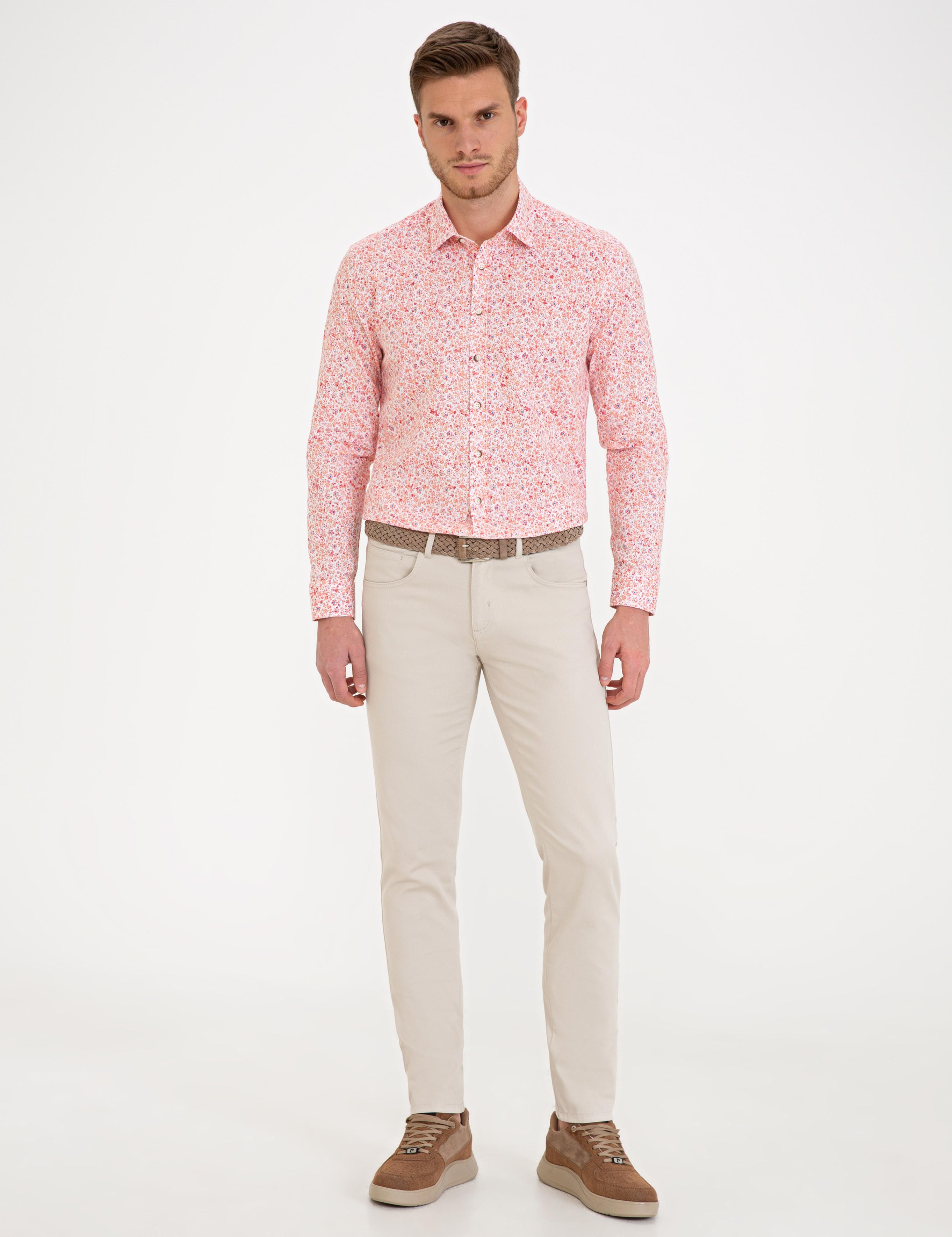 Turuncu Regular Fit Uzun Kollu Gömlek