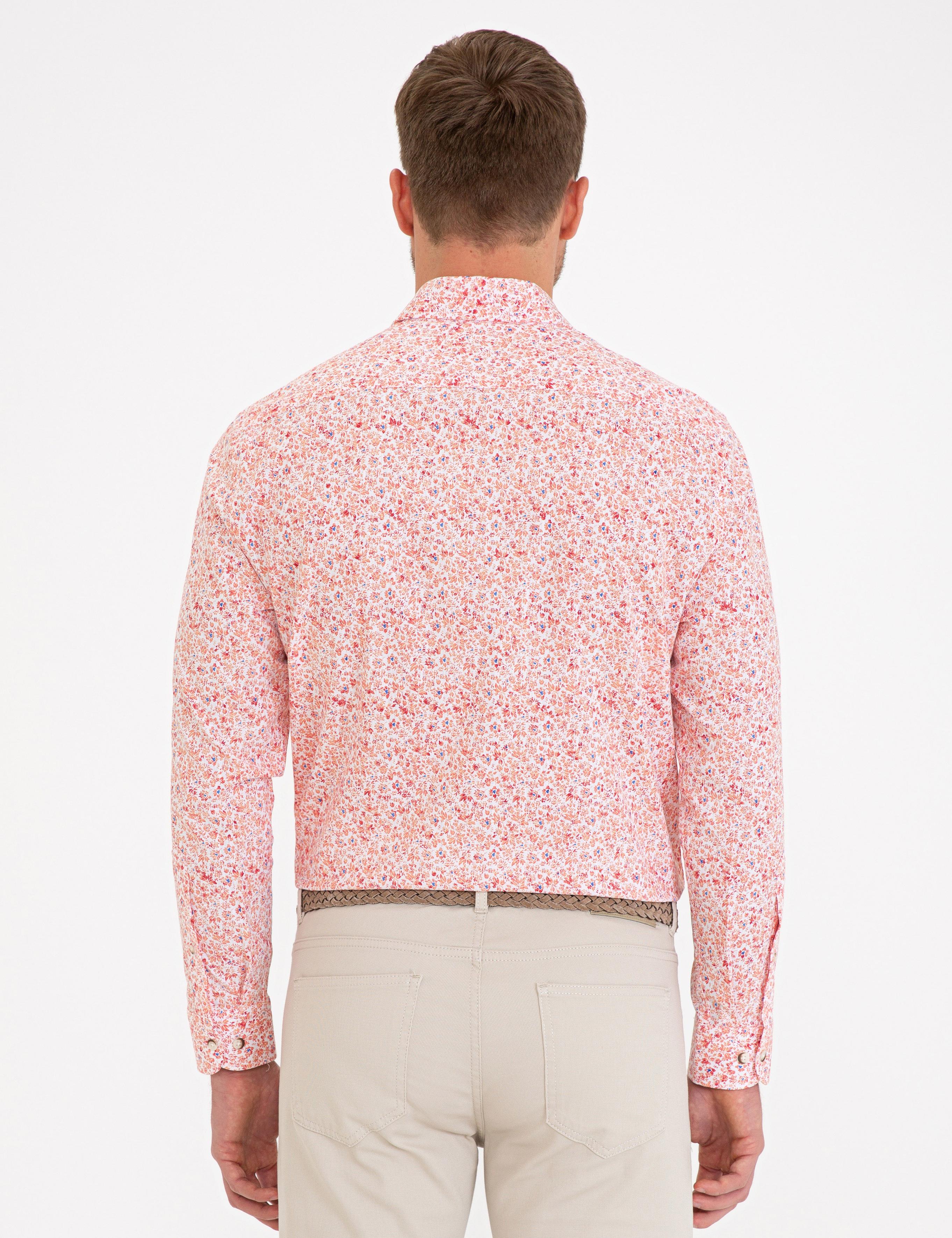 Turuncu Regular Fit Uzun Kollu Gömlek