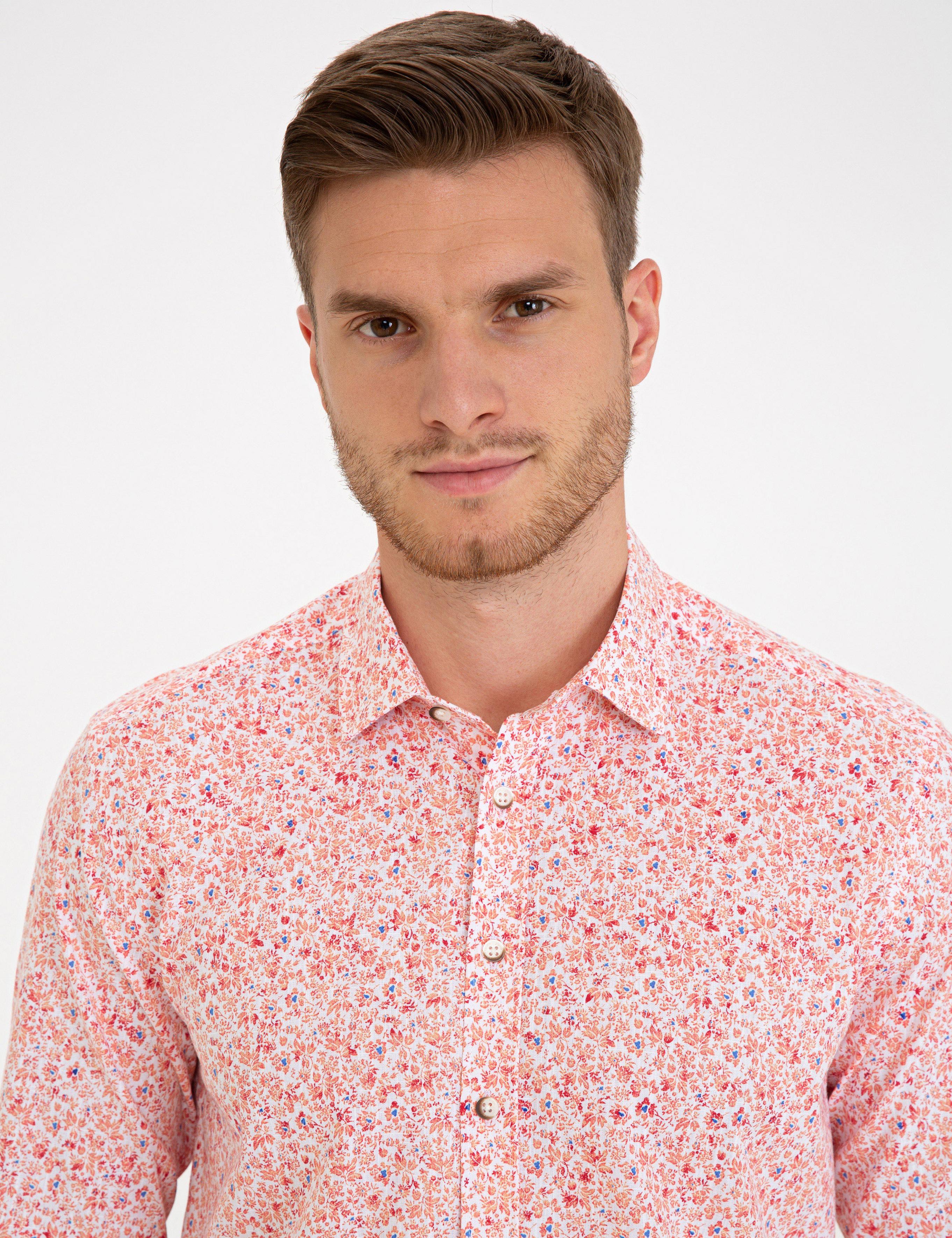 Turuncu Regular Fit Uzun Kollu Gömlek