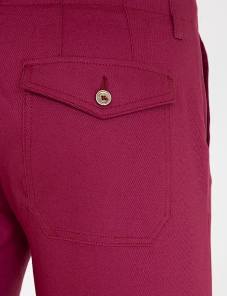 Mürdüm Standart Fit Bermuda Şort - 50233249041