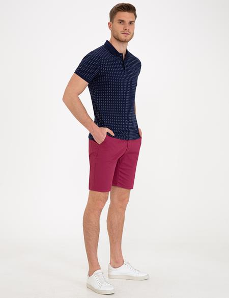 Mürdüm Standart Fit Bermuda Şort - 50233249041