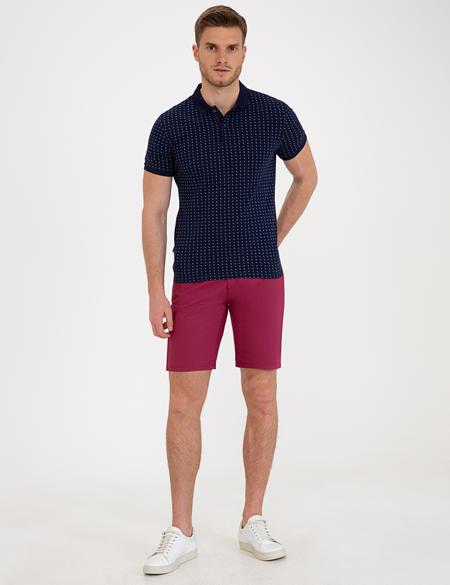 Mürdüm Standart Fit Bermuda Şort - 50233249041