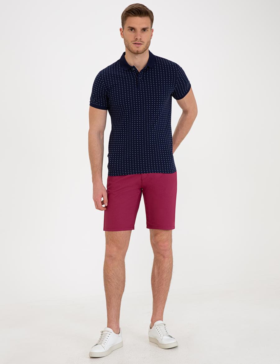 Mürdüm Standart Fit Bermuda Şort