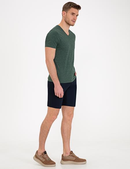 Lacivert Standart Fit Bermuda Şort - 50233249052