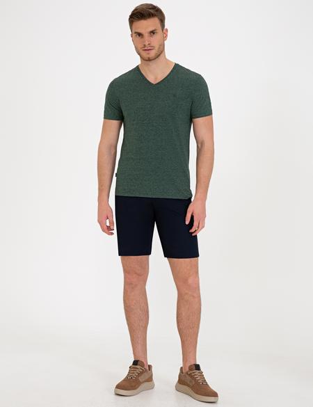 Lacivert Standart Fit Bermuda Şort - 50233249052