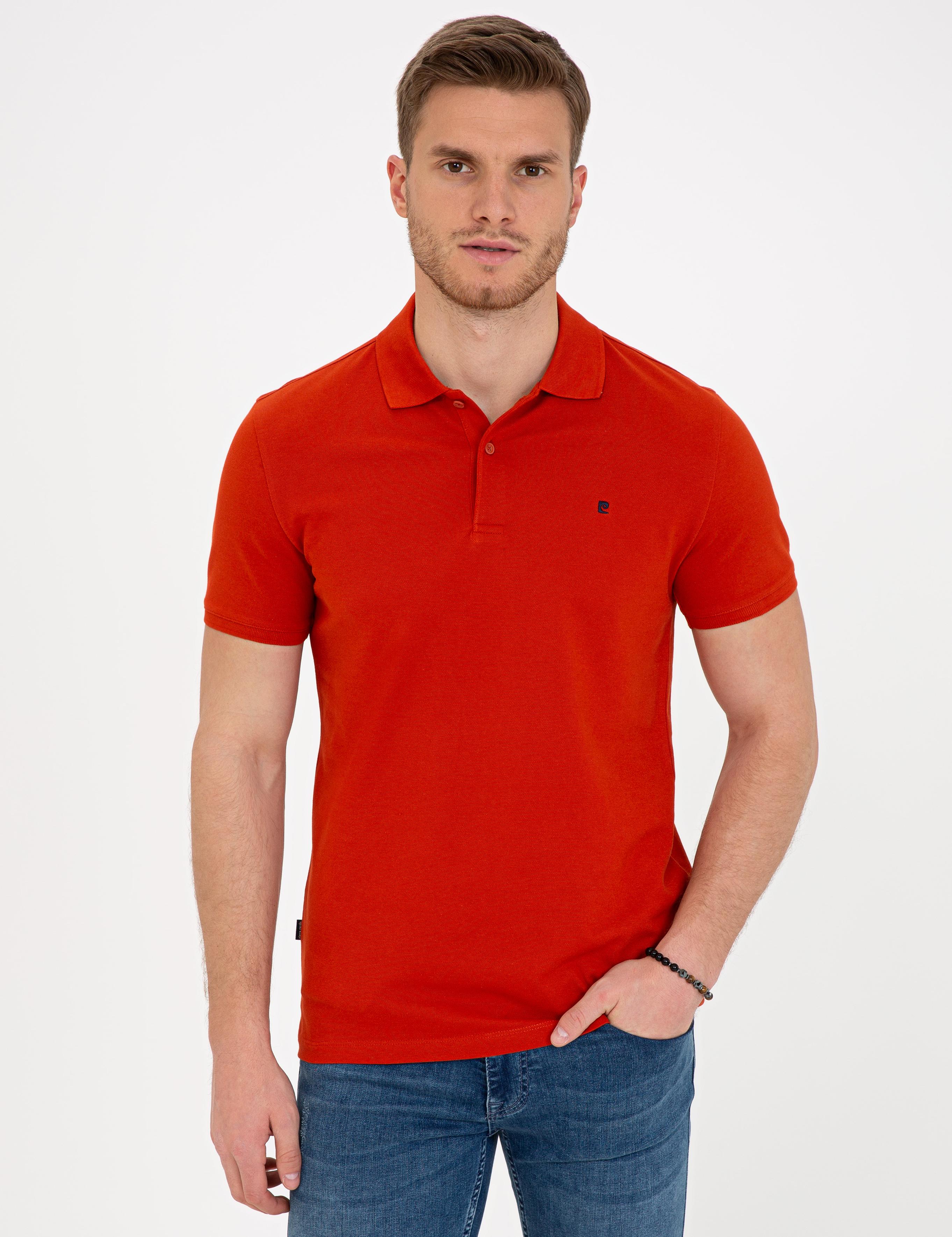Kiremit Slim Fit Polo Yaka Basic  Tişört