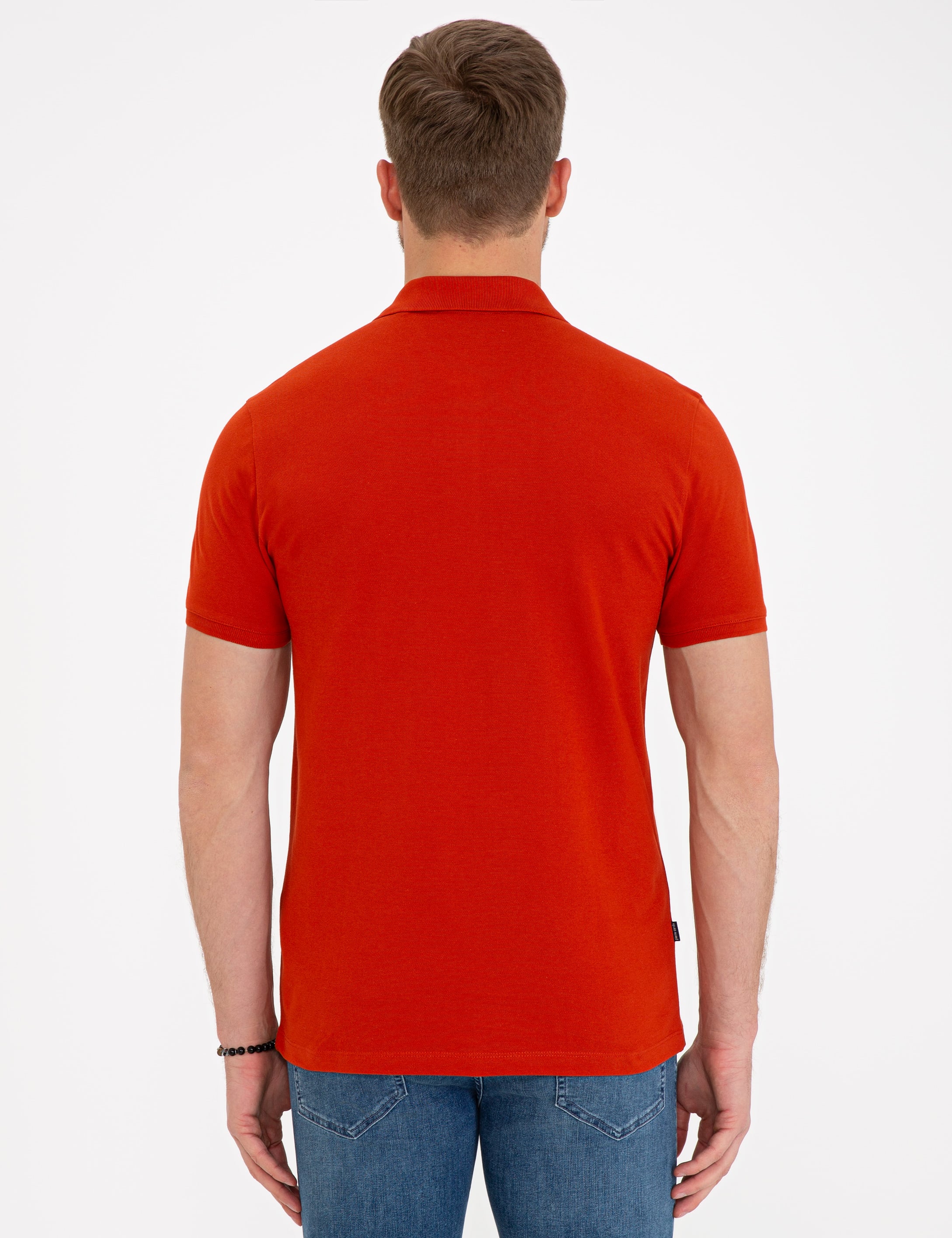 Kiremit Slim Fit Polo Yaka Basic  Tişört