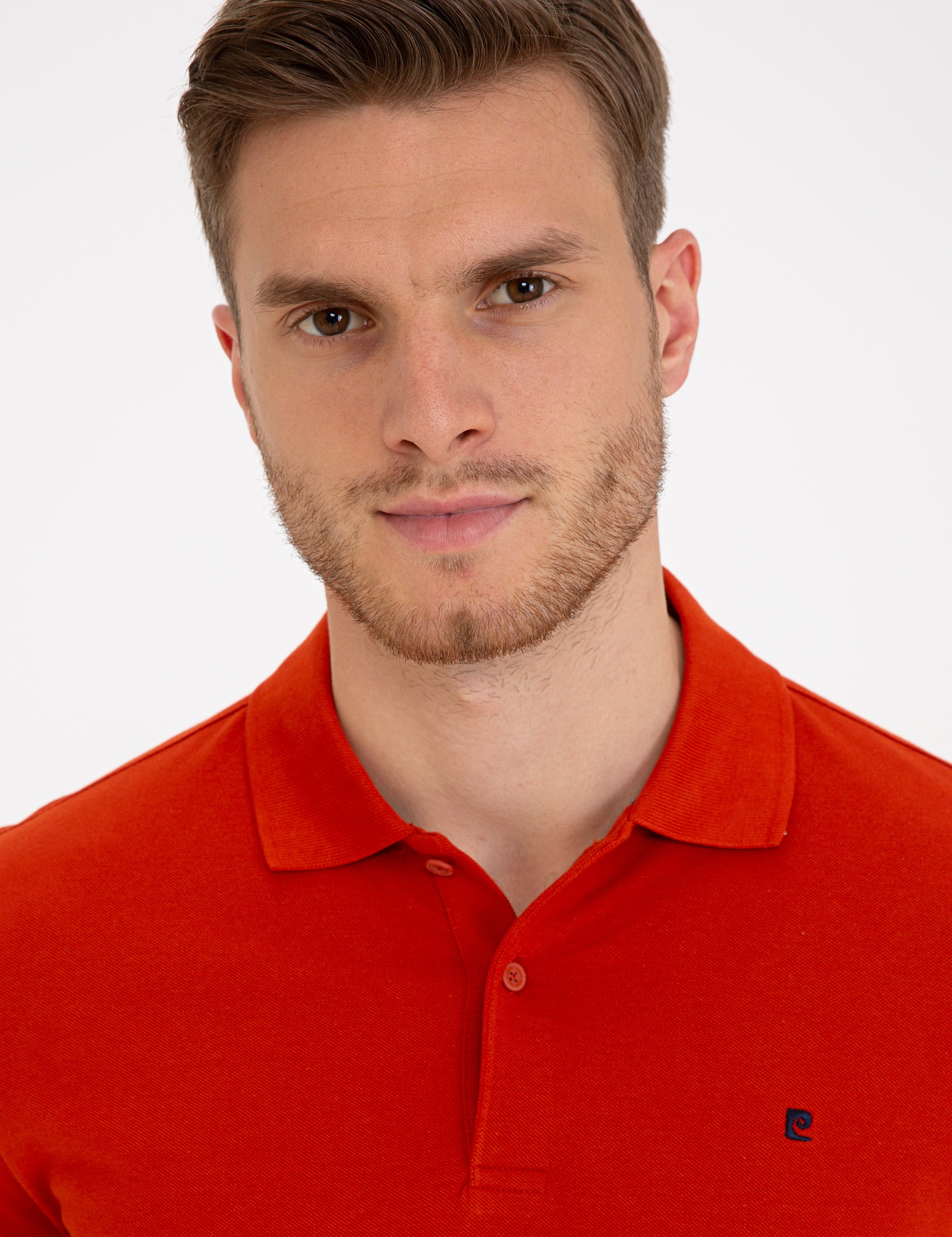 Kiremit Slim Fit Polo Yaka Basic  Tişört