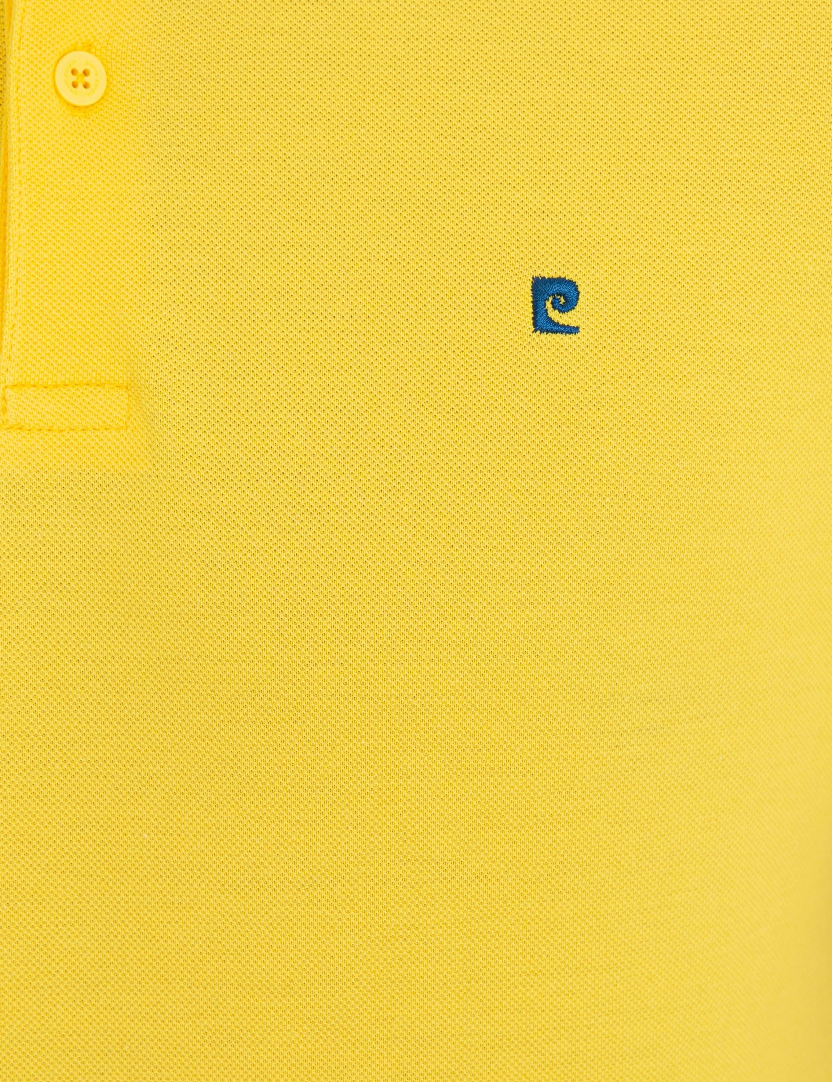 Sarı Slim Fit Polo Yaka Basic Tişört