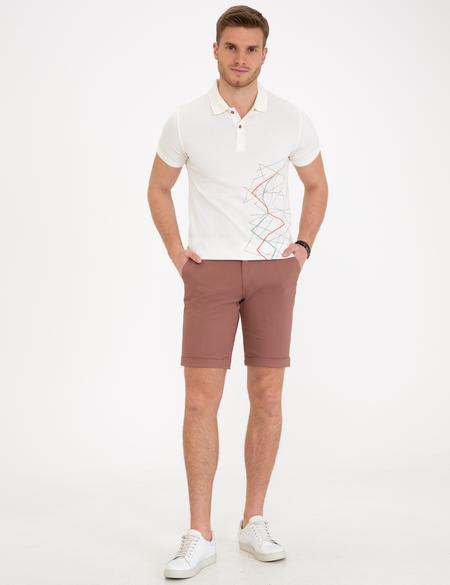Kiremit Standart Fit Bermuda Şort - 50233251013