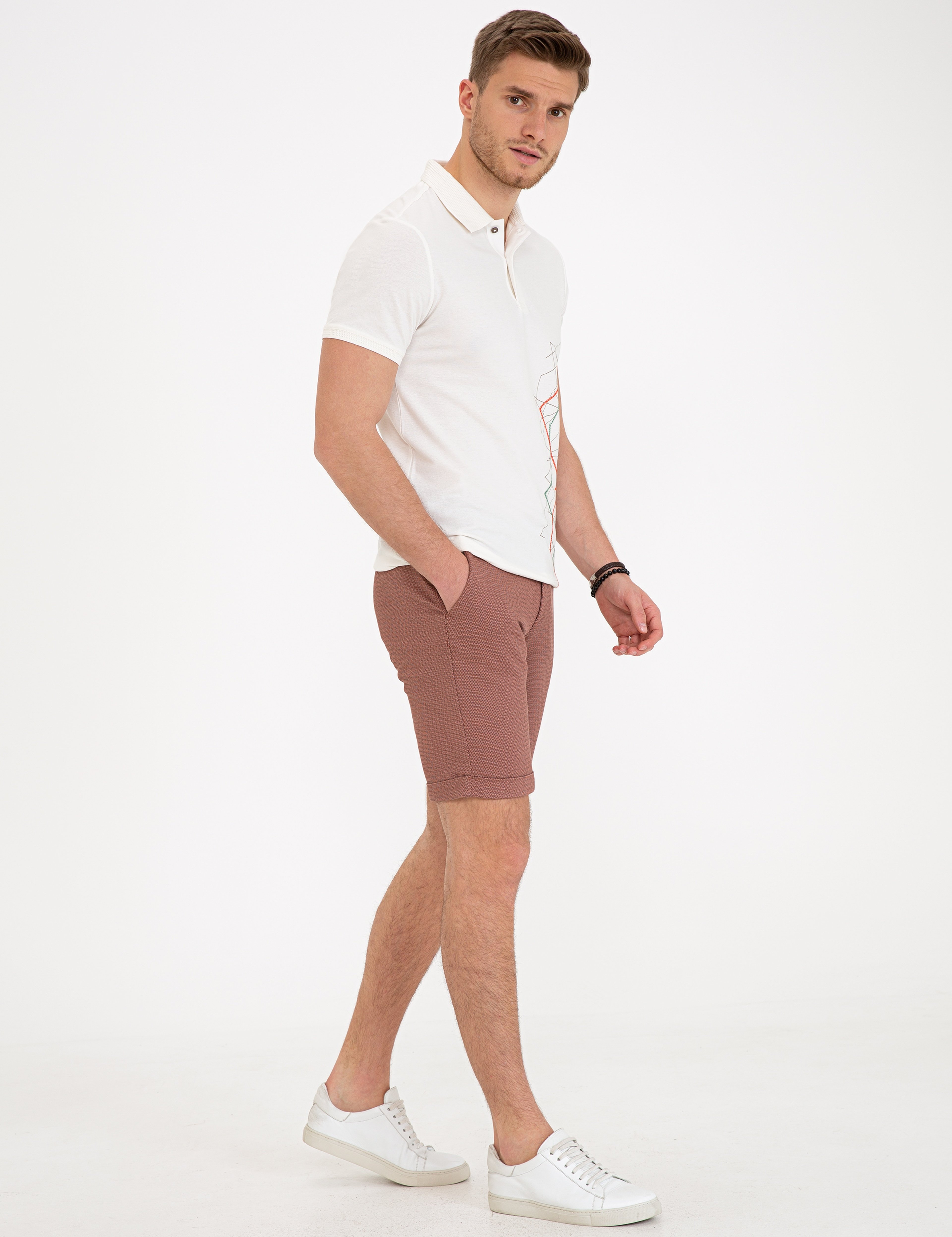 Kiremit Standart Fit Bermuda Şort - Image 2