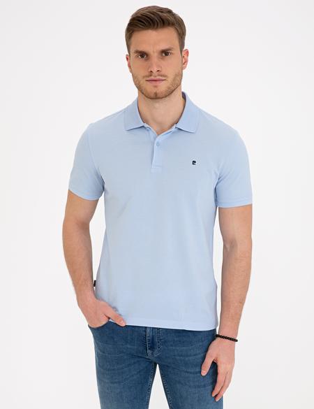 Açık Mavi Slim Fit Basic Polo Yaka T-Shirt - 50239843019