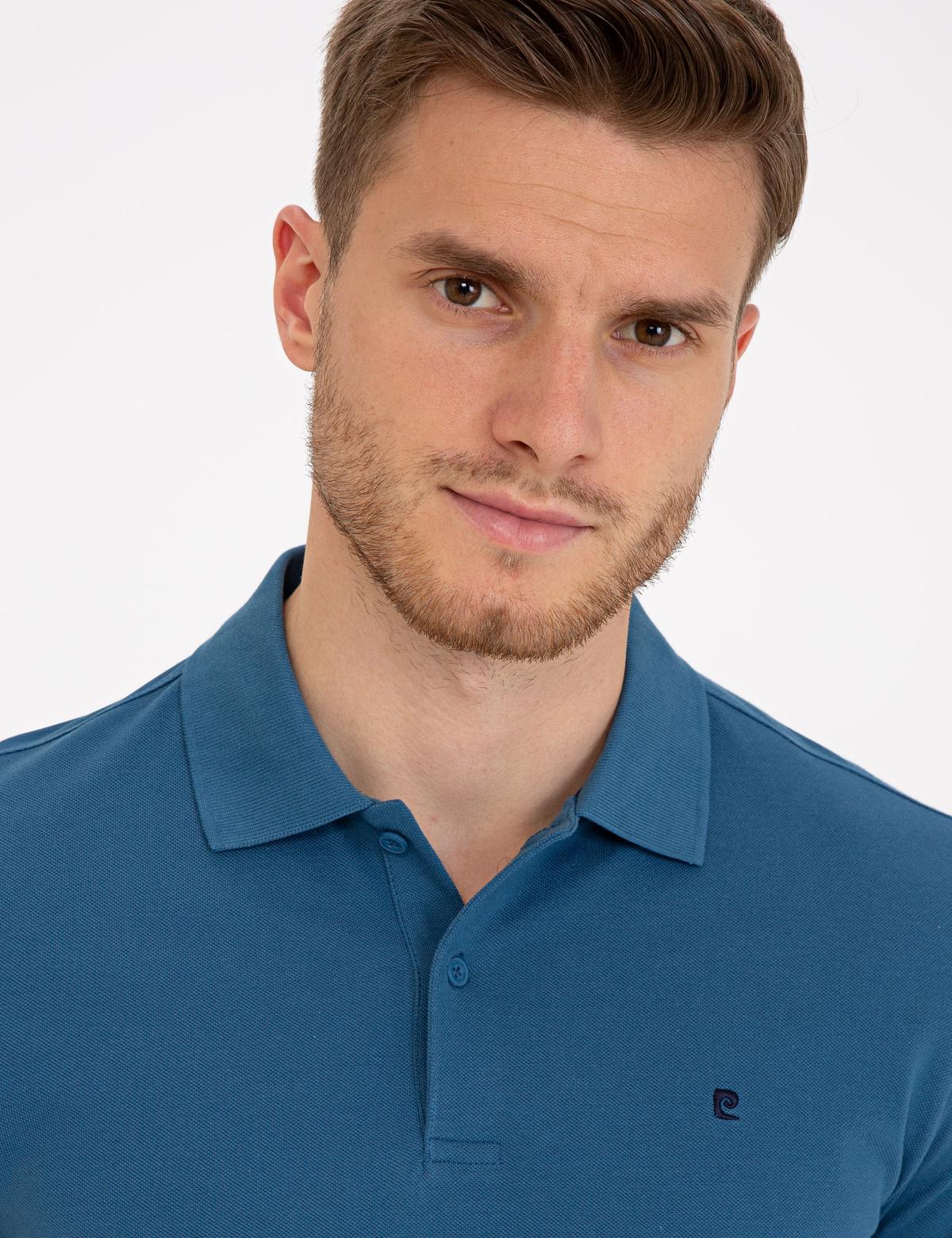 Indigo Slim Fit Basic Polo Yaka T-Shirt - 50239843065