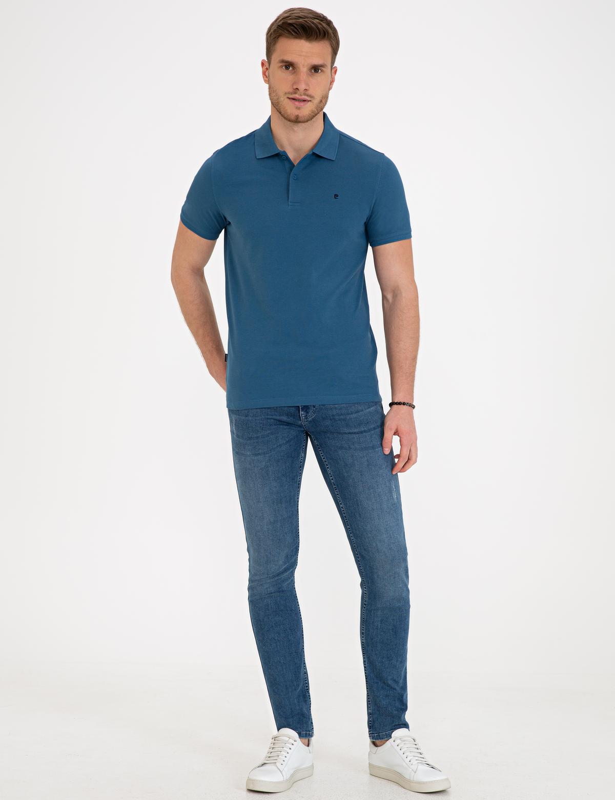 Indigo Slim Fit Basic Polo Yaka T-Shirt - 50239843065