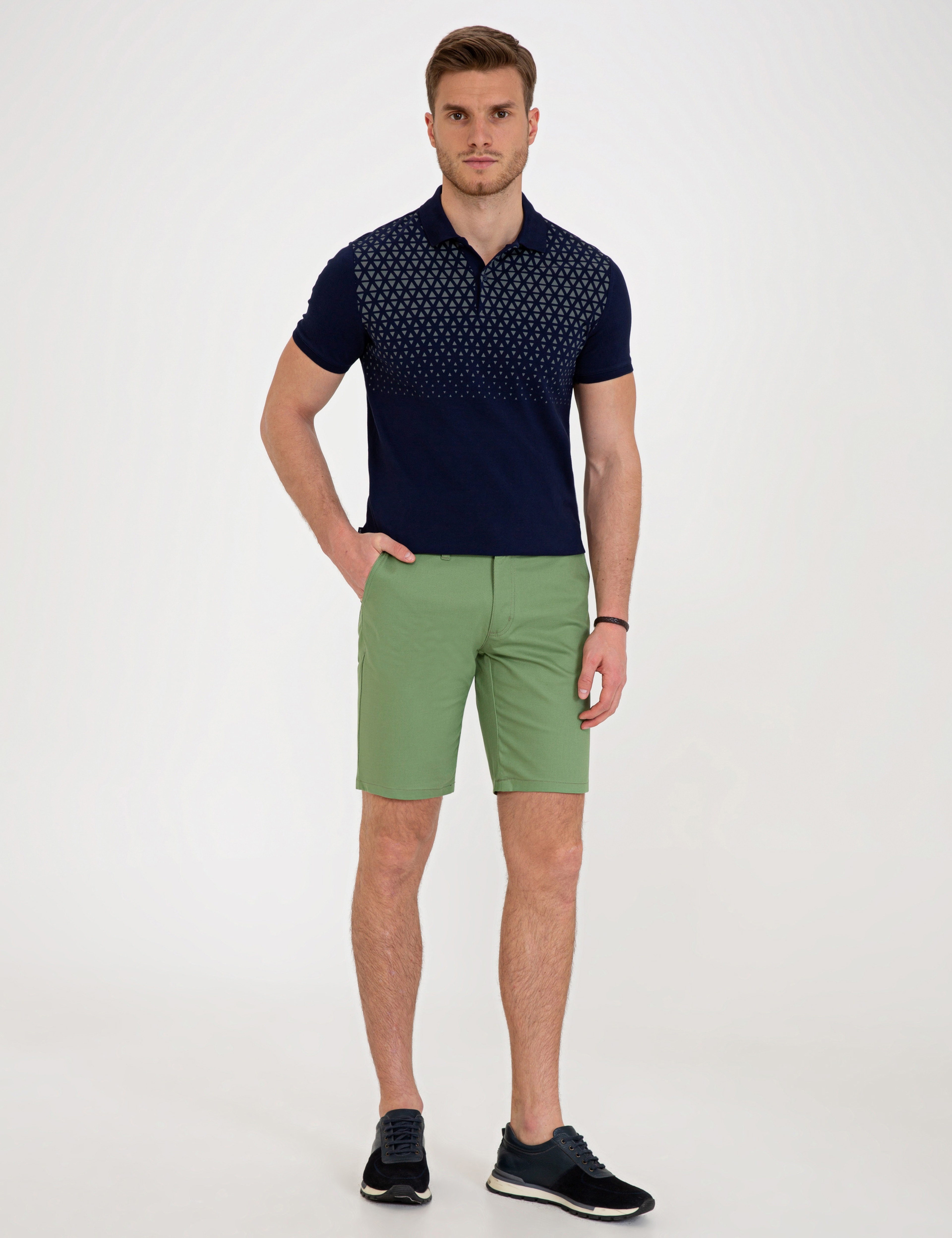 Lacivert Slim Fit Polo Yaka T-Shirt - Image 5