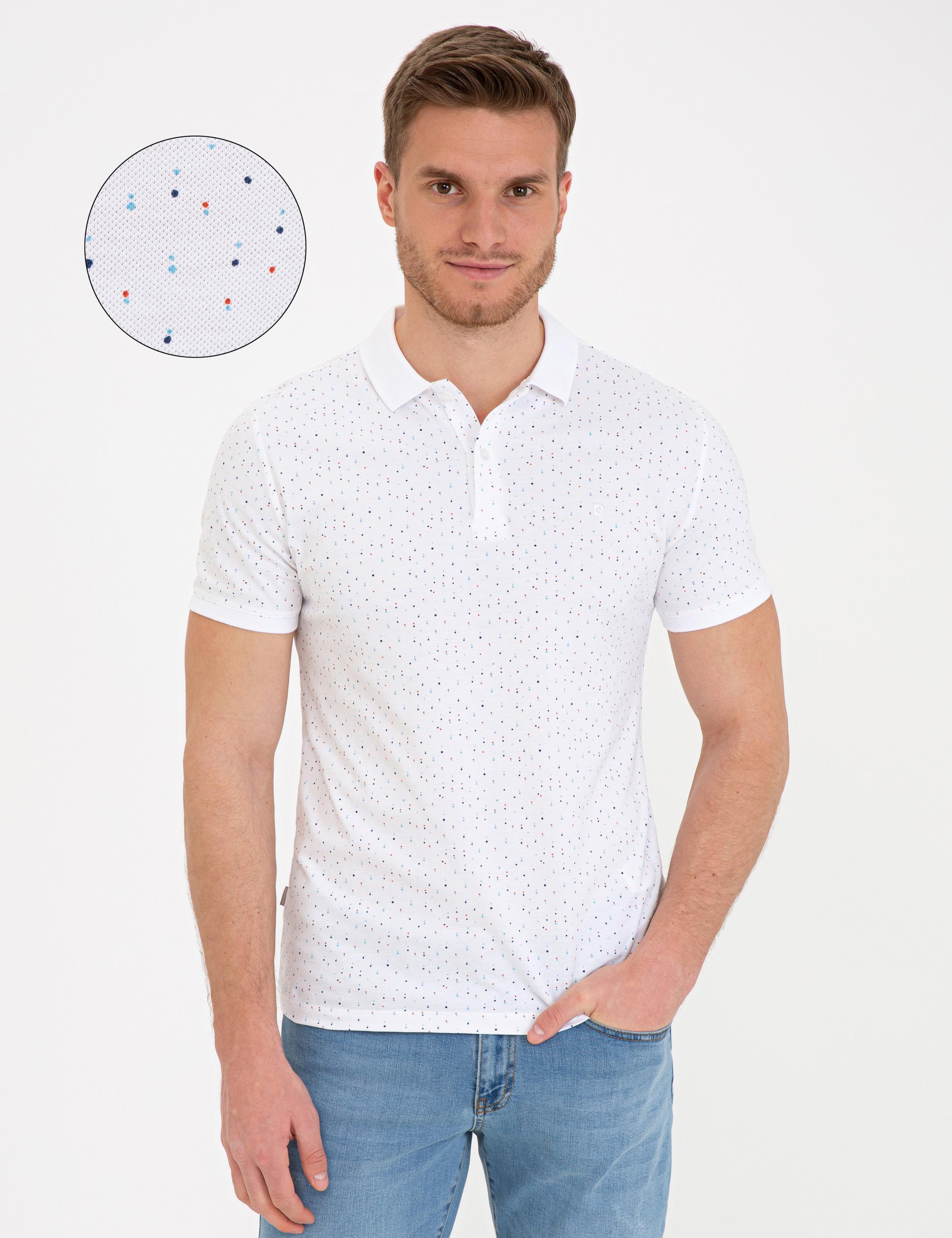 Beyaz Slim Fit Polo Yaka T-Shirt