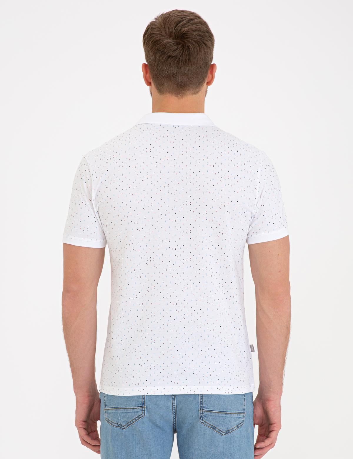 Beyaz Slim Fit Polo Yaka T-Shirt - 50226635006