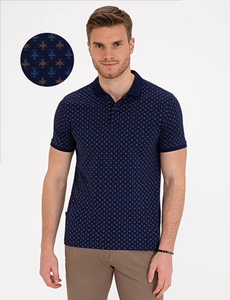 Lacivert Slim Fit Polo Yaka T-Shirt - 50226954011