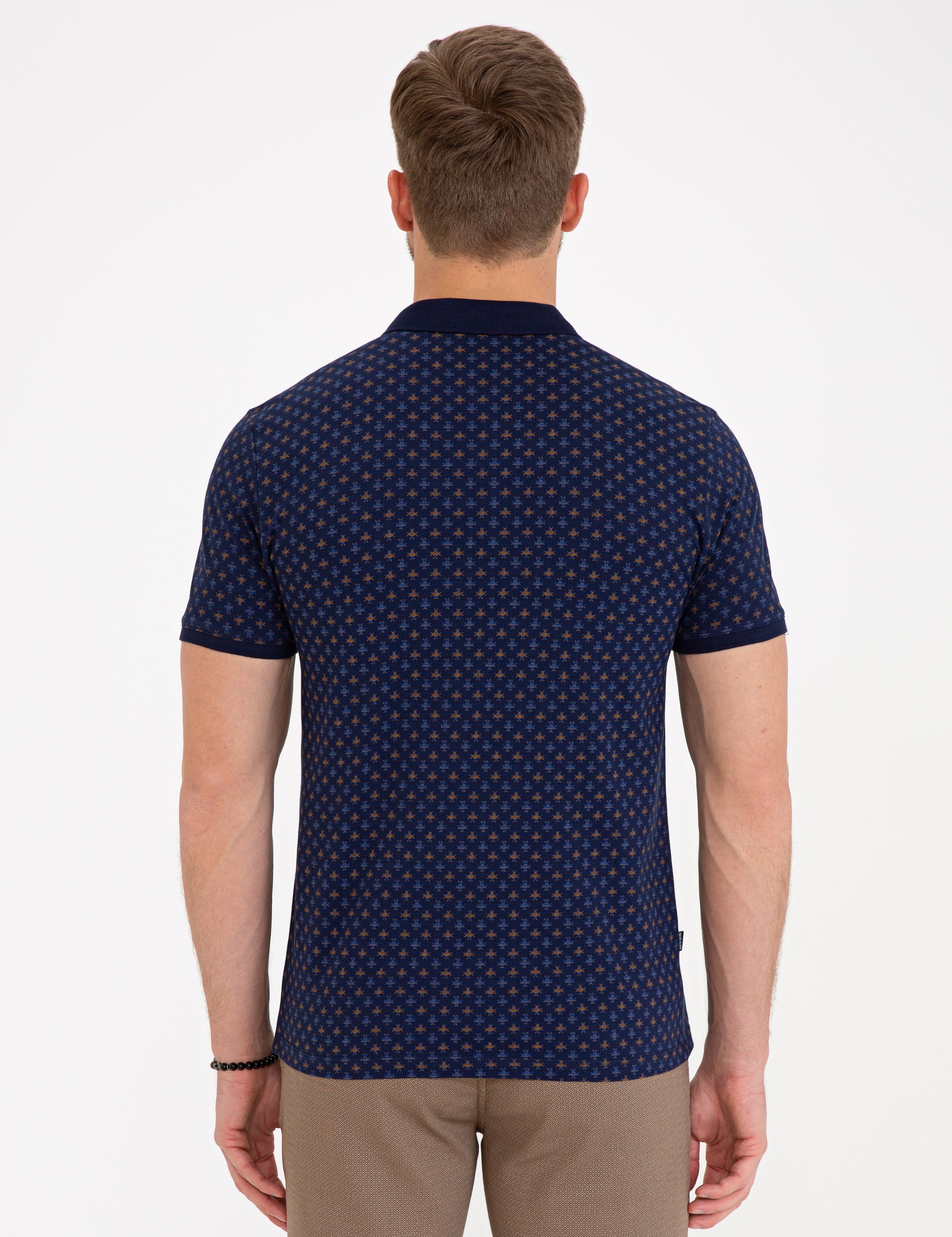 Lacivert Slim Fit Polo Yaka T-Shirt - Image 3