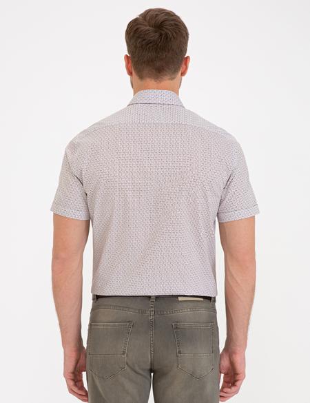 Kahverengi Regular Fit Kısa Kollu Gömlek - 50237324010