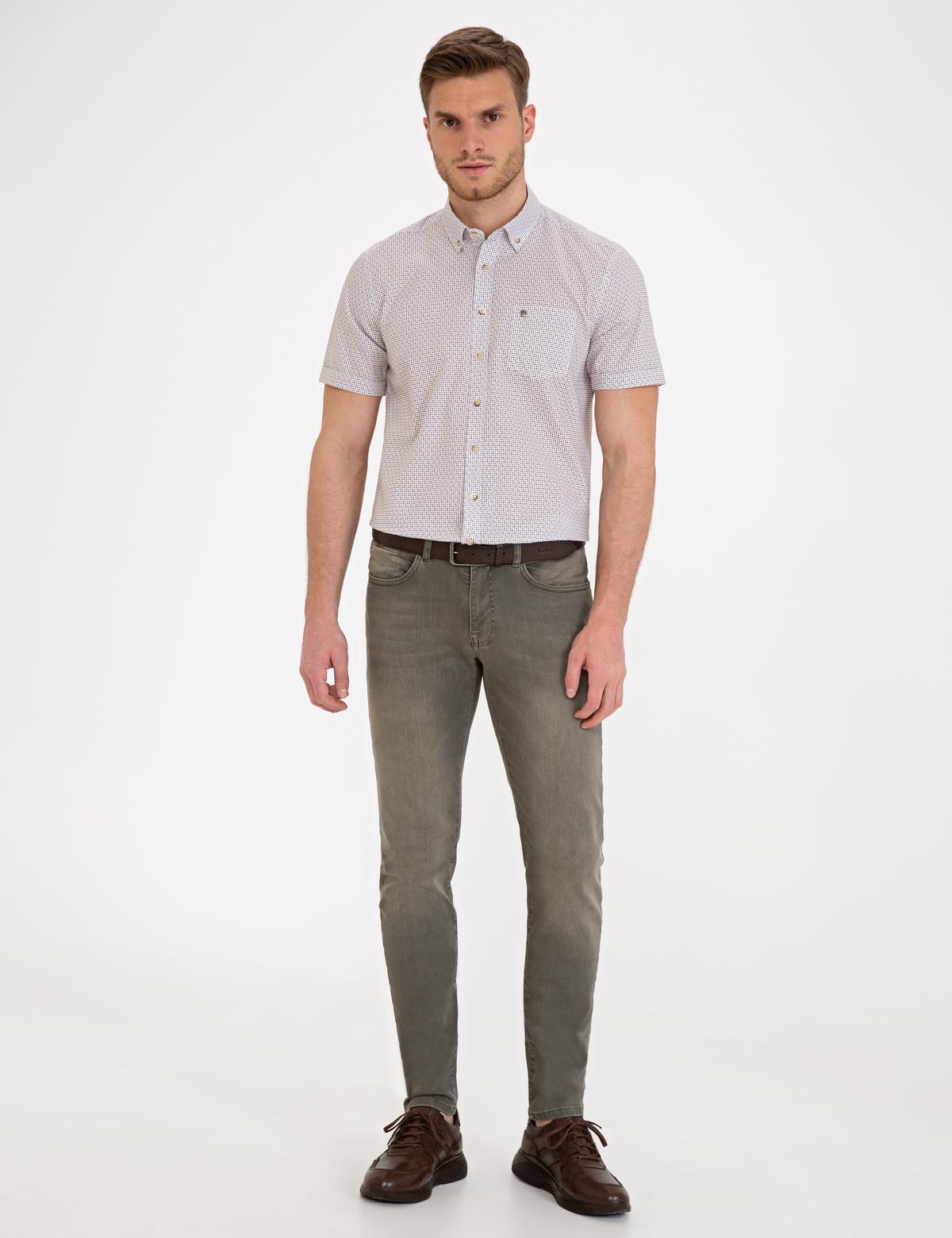 Kahverengi Regular Fit Kısa Kollu Gömlek - 50237324010