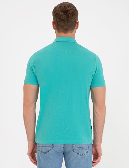 Mint Yeşili Slim Fit Basic Polo Yaka T-Shirt - 50239843101
