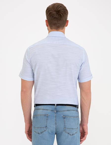 Açık Mavi Regular Fit Kısa Kollu Gömlek - 50236009010
