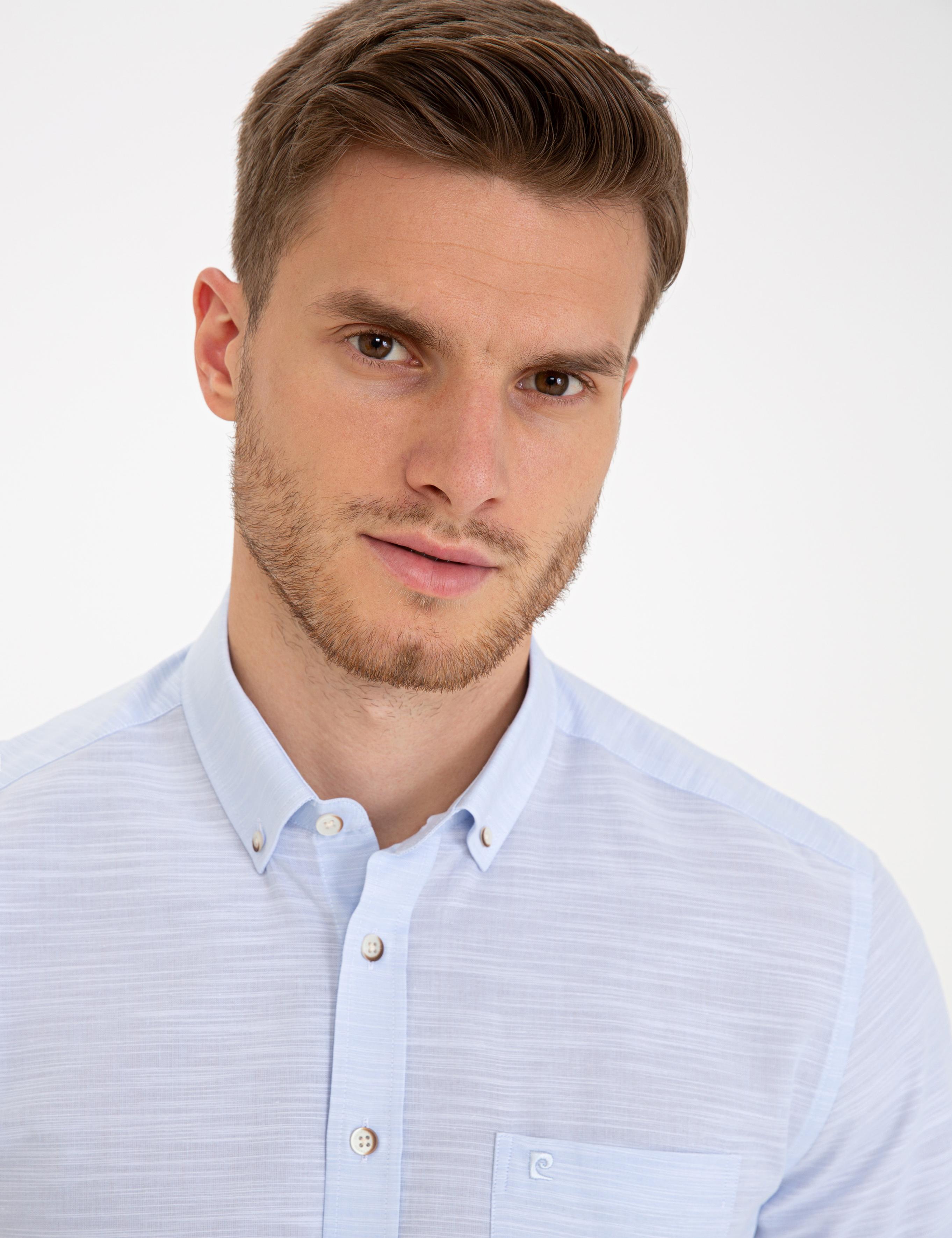 Açık Mavi Regular Fit Kısa Kollu Gömlek