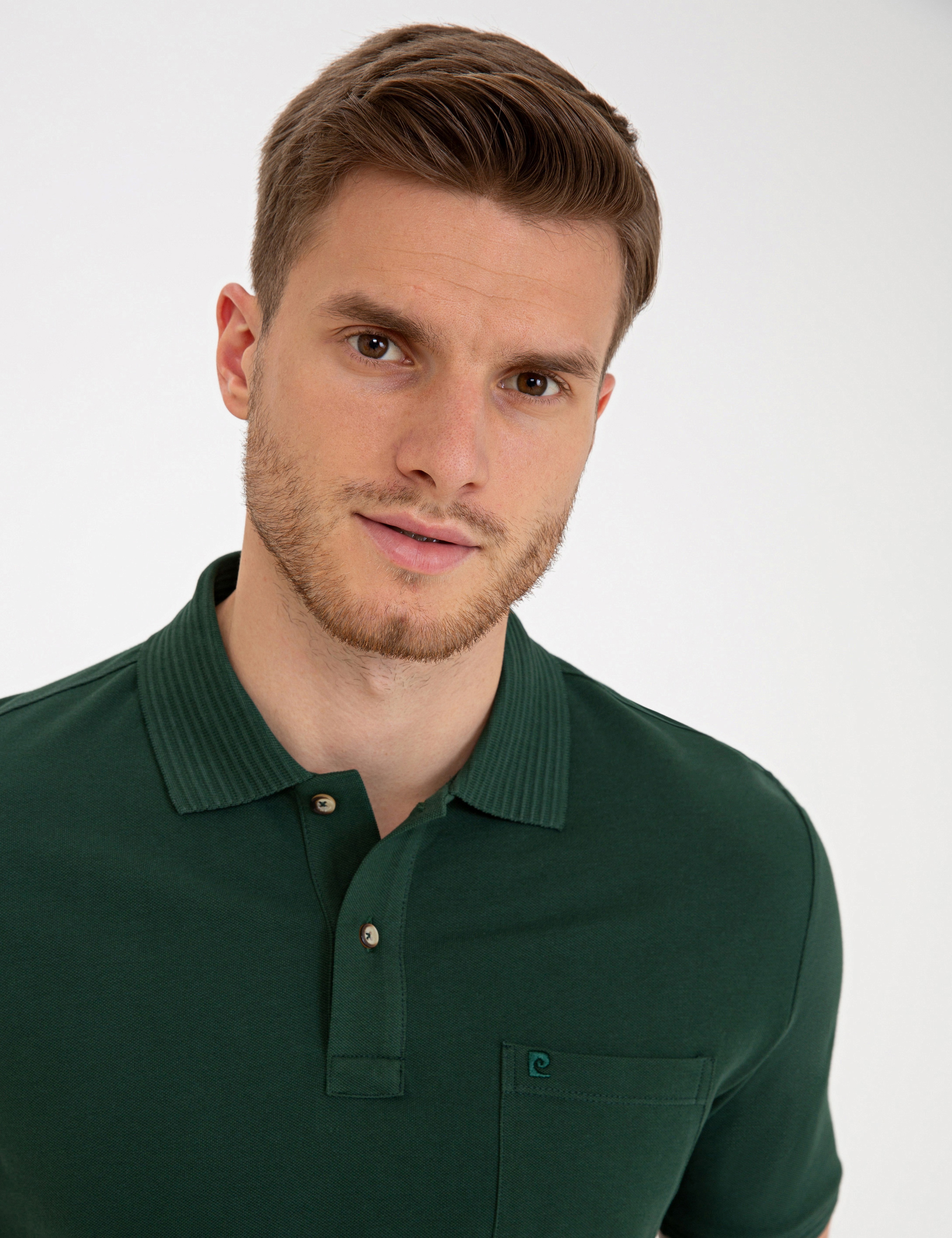 Koyu Yeşil Regular Fit Basic Tişört - Image 2