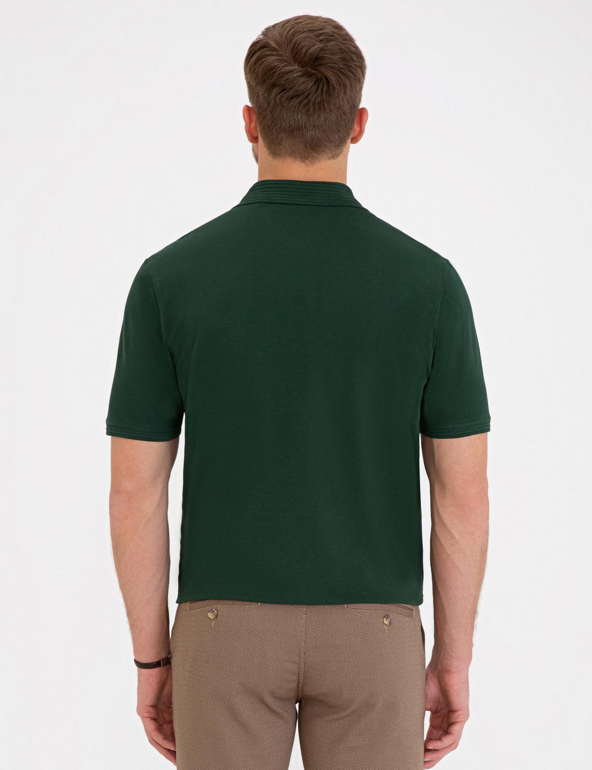 Koyu Yeşil Regular Fit Basic Tişört - 50232387156