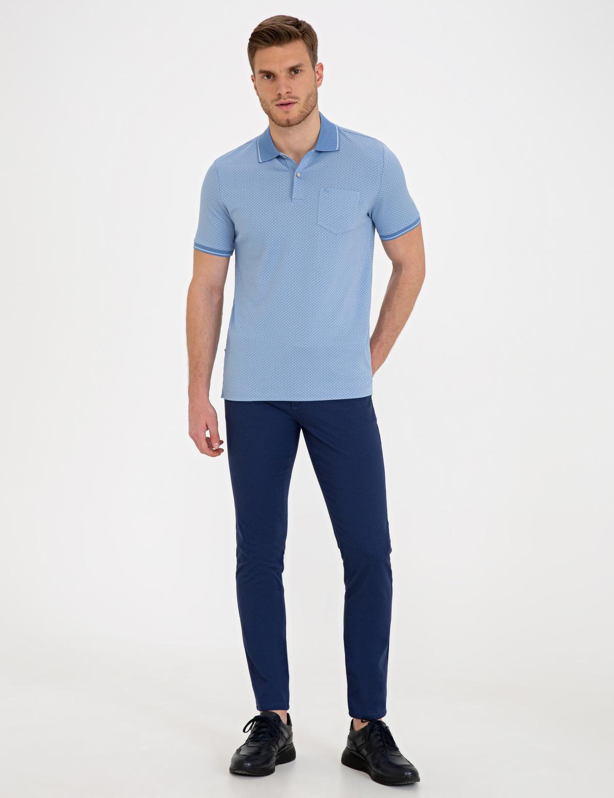 Açık Mavi Regular Fit Polo Yaka Tişört - 50232460029