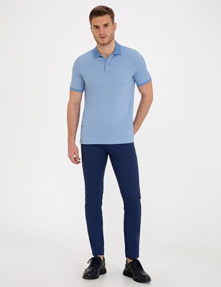 Açık Mavi Regular Fit Polo Yaka Tişört - 50232460029