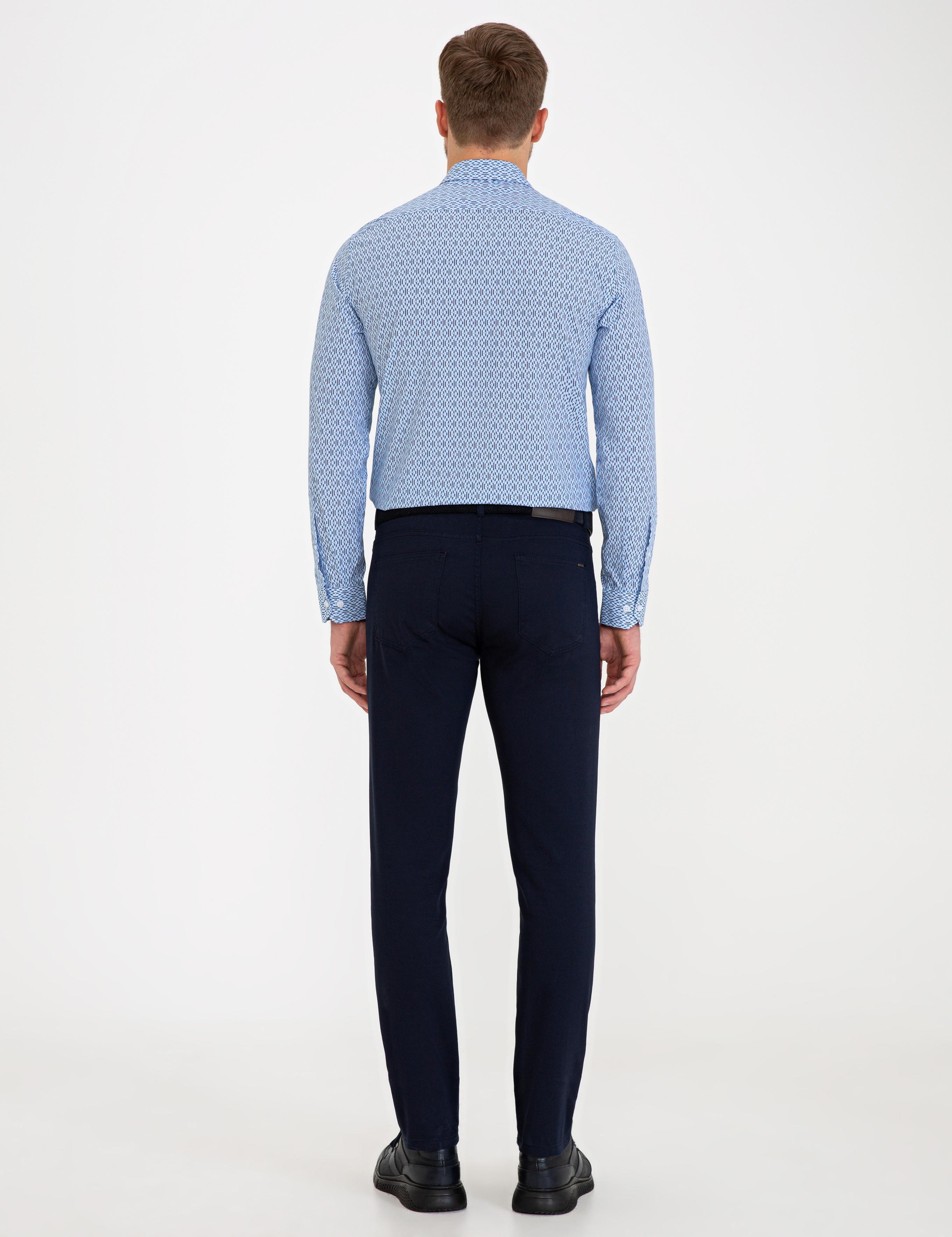 Lacivert Slim Fit Chino Pantolon