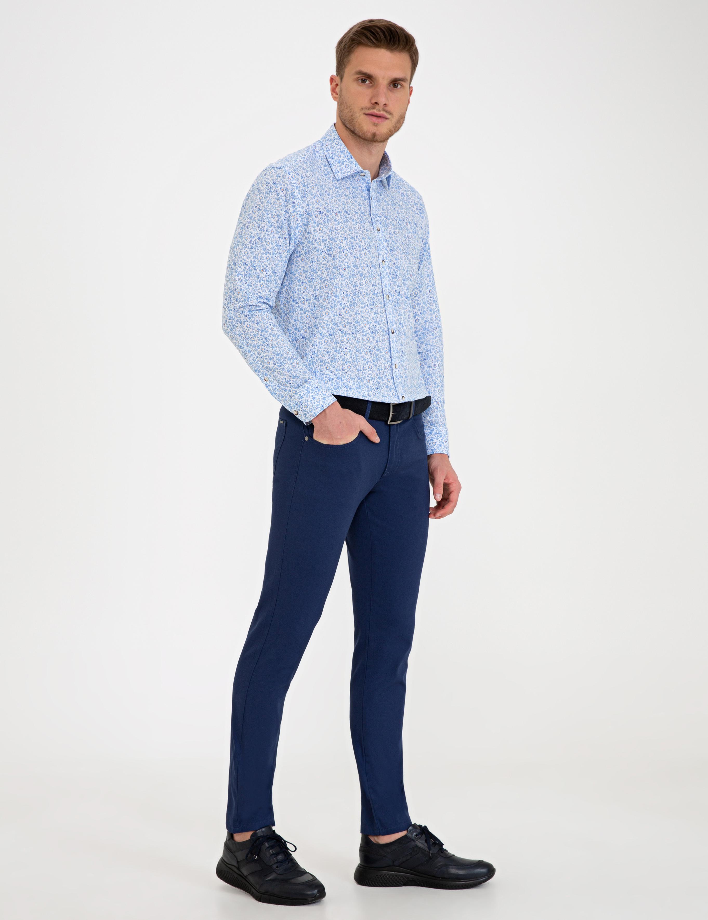 Indigo Slim Fit Chino Pantolon