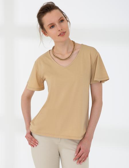 Açık Kahverengi Tişört - 50200728021