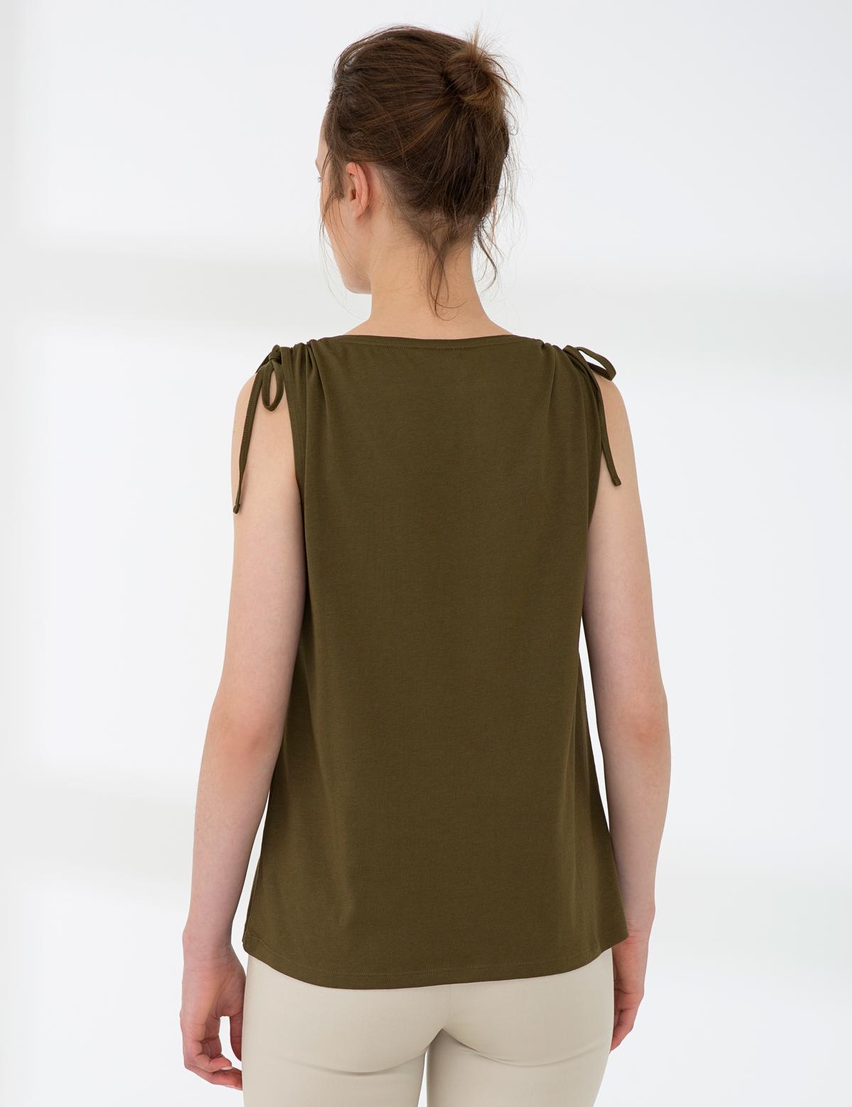 Haki Kolsuz Tişört - 50200747058