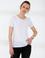 Beyaz Bisiklet Yaka Tişört