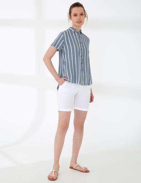 Beyaz Bermuda Şort - 50201244012