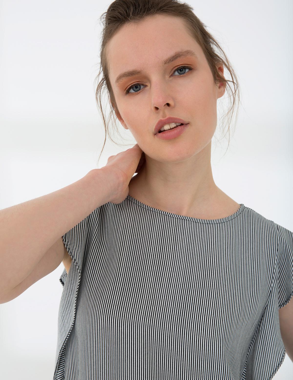 Siyah Regular Fit Bluz - 50202568014