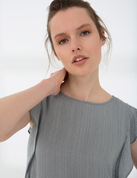 Siyah Regular Fit Bluz - 50202568014