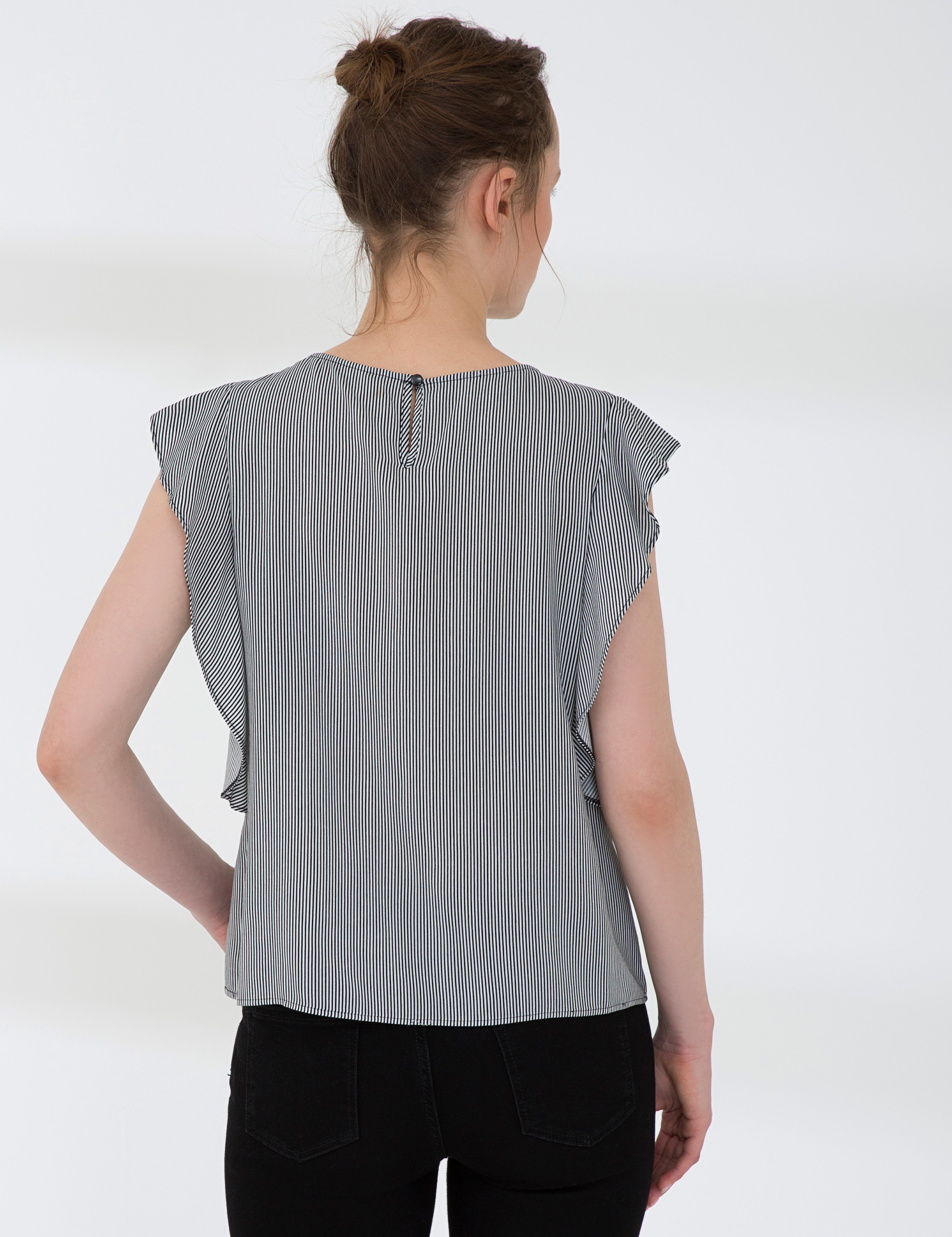 Siyah Regular Fit Bluz - Image 5