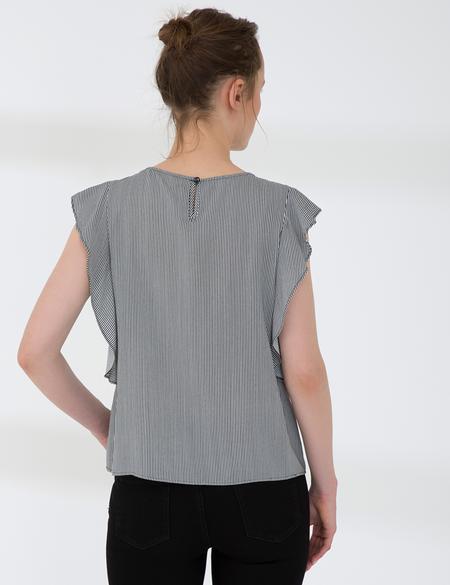 Siyah Regular Fit Bluz - 50202568014