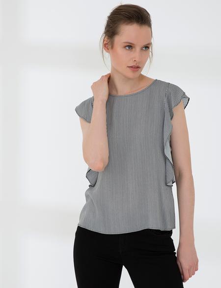 Siyah Regular Fit Bluz - 50202568014