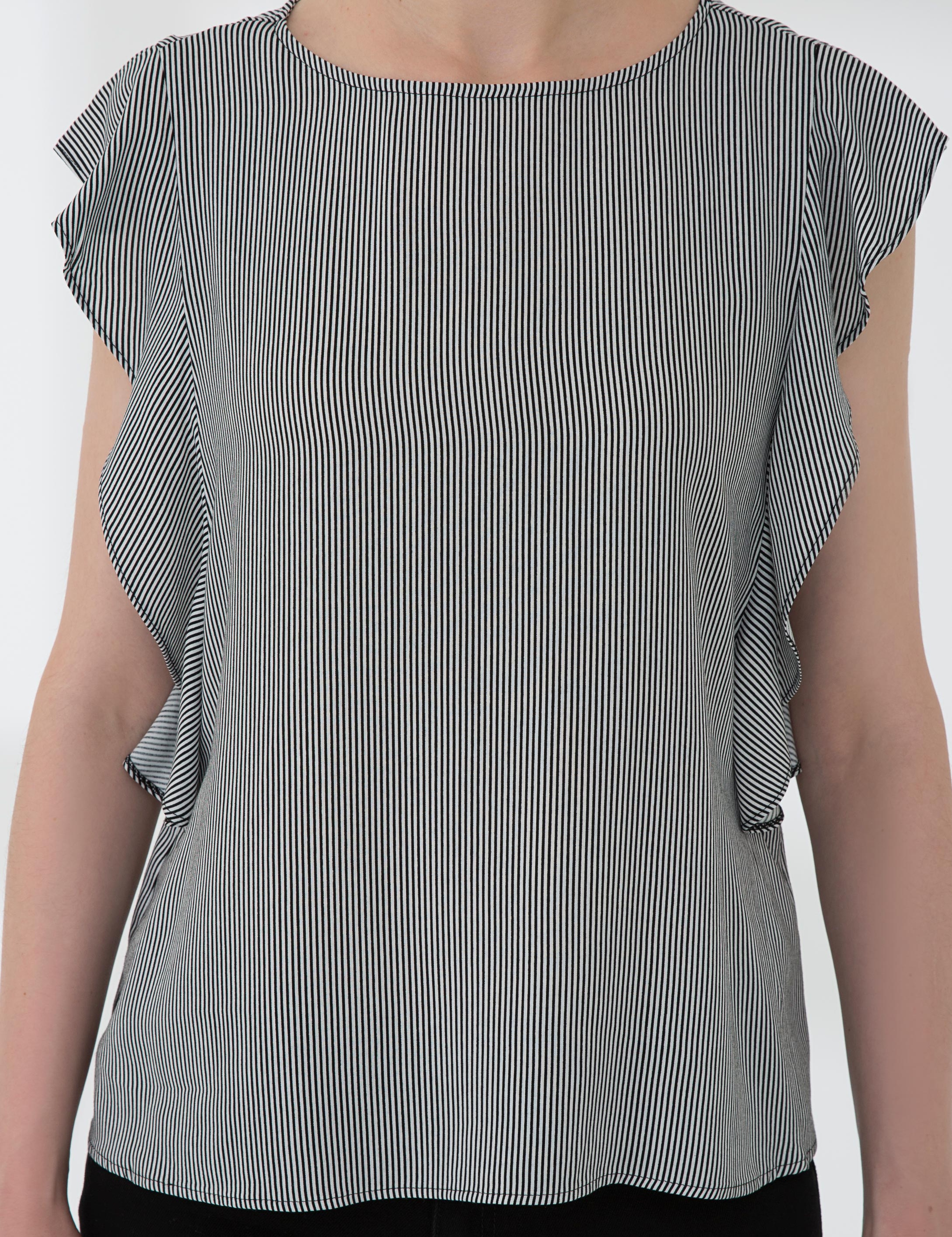 Siyah Regular Fit Bluz - Image 7